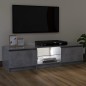 vidaXL Mobile Porta TV con Luci LED Grigio Cemento 120x30x35,5 cm vidaXL Mobile Porta TV con Luci LED Grigio Cemento 120x30x35,5 cm