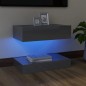 Mobile Porta TV con Luci LED Grigio Lucido 60x35 cm Mobile Porta TV con Luci LED Grigio Lucido 60x35 cm