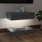 Mobile Porta TV con Luci LED Grigio Lucido 60x35 cm Mobile Porta TV con Luci LED Grigio Lucido 60x35 cm