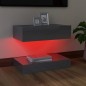 Mobile Porta TV con Luci LED Grigio Lucido 60x35 cm Mobile Porta TV con Luci LED Grigio Lucido 60x35 cm