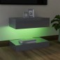 Mobile Porta TV con Luci LED Grigio Lucido 60x35 cm Mobile Porta TV con Luci LED Grigio Lucido 60x35 cm