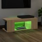 Mobile Porta TV con Luci LED Rovere Sonoma 90x39x30 cm Mobile Porta TV con Luci LED Rovere Sonoma 90x39x30 cm