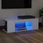 Mobile Porta TV con Luci LED Bianco Lucido 90x39x30 cm Mobile Porta TV con Luci LED Bianco Lucido 90x39x30 cm