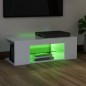 Mobile Porta TV con Luci LED Bianco Lucido 90x39x30 cm Mobile Porta TV con Luci LED Bianco Lucido 90x39x30 cm