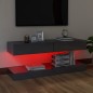 Mobili Porta TV con Luci LED 2 pz Grigio Lucido 60x35 cm Mobili Porta TV con Luci LED 2 pz Grigio Lucido 60x35 cm