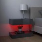 Mobili Porta TV con Luci LED 2 pz Grigio Lucido 60x35 cm Mobili Porta TV con Luci LED 2 pz Grigio Lucido 60x35 cm