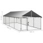 Gabbia per Cani da Esterno con Tetto 600x200x150 cm Gabbia per Cani da Esterno con Tetto 600x200x150 cm