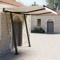 Tenda da Sole Retrattile Manuale con Pali 3x2,5 m Crema Tenda da Sole Retrattile Manuale con Pali 3x2,5 m Crema
