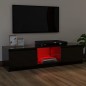 Mobile Porta TV con Luci LED Nero Lucido 120x30x35,5 cm Mobile Porta TV con Luci LED Nero Lucido 120x30x35,5 cm