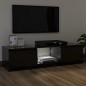Mobile Porta TV con Luci LED Nero Lucido 120x30x35,5 cm Mobile Porta TV con Luci LED Nero Lucido 120x30x35,5 cm