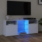 Mobile Porta TV con Luci LED Bianco 120x30x50 cm Mobile Porta TV con Luci LED Bianco 120x30x50 cm