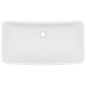 vidaXL Lavandino Luxury Rettangolare Bianco Opaco 71x38cm Ceramica