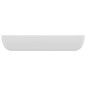 vidaXL Lavandino Luxury Rettangolare Bianco Opaco 71x38cm Ceramica