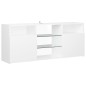 Mobile Porta TV con Luci LED Bianco 120x30x50 cm Mobile Porta TV con Luci LED Bianco 120x30x50 cm