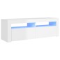 Mobile Porta TV con Luci LED Bianco Lucido 120x35x40 cm Mobile Porta TV con Luci LED Bianco Lucido 120x35x40 cm