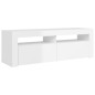 Mobile Porta TV con Luci LED Bianco Lucido 120x35x40 cm Mobile Porta TV con Luci LED Bianco Lucido 120x35x40 cm