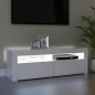 Mobile Porta TV con Luci LED Bianco Lucido 120x35x40 cm Mobile Porta TV con Luci LED Bianco Lucido 120x35x40 cm