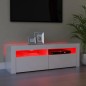 Mobile Porta TV con Luci LED Bianco Lucido 120x35x40 cm Mobile Porta TV con Luci LED Bianco Lucido 120x35x40 cm