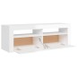 Mobile Porta TV con Luci LED Bianco Lucido 120x35x40 cm Mobile Porta TV con Luci LED Bianco Lucido 120x35x40 cm