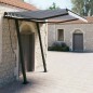 Tenda da Sole Retrattile Manuale con Pali 3x2,5 m Blu e Bianca Tenda da Sole Retrattile Manuale con Pali 3x2,5 m Blu e Bianca