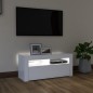 Mobile Porta TV con Luci LED Bianco 90x35x40 cm Mobile Porta TV con Luci LED Bianco 90x35x40 cm