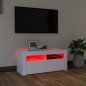 Mobile Porta TV con Luci LED Bianco 90x35x40 cm Mobile Porta TV con Luci LED Bianco 90x35x40 cm
