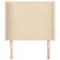 Testiera ad Orecchio Crema 83x16x118/128 cm in Tessuto Testiera ad Orecchio Crema 83x16x118/128 cm in Tessuto