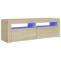 Mobile Porta TV con Luci LED Rovere Sonoma 120x35x40 cm Mobile Porta TV con Luci LED Rovere Sonoma 120x35x40 cm