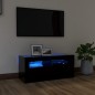Mobile Porta TV con Luci LED Nero 90x35x40 cm Mobile Porta TV con Luci LED Nero 90x35x40 cm