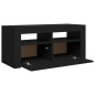 Mobile Porta TV con Luci LED Nero 90x35x40 cm Mobile Porta TV con Luci LED Nero 90x35x40 cm