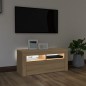 Mobile Porta TV con Luci LED Rovere Sonoma 90x35x40 cm Mobile Porta TV con Luci LED Rovere Sonoma 90x35x40 cm