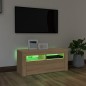 Mobile Porta TV con Luci LED Rovere Sonoma 90x35x40 cm Mobile Porta TV con Luci LED Rovere Sonoma 90x35x40 cm