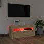 Mobile Porta TV con Luci LED Rovere Sonoma 90x35x40 cm Mobile Porta TV con Luci LED Rovere Sonoma 90x35x40 cm