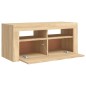 Mobile Porta TV con Luci LED Rovere Sonoma 90x35x40 cm Mobile Porta TV con Luci LED Rovere Sonoma 90x35x40 cm