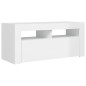 Mobile Porta TV con Luci LED Bianco Lucido 90x35x40 cm Mobile Porta TV con Luci LED Bianco Lucido 90x35x40 cm