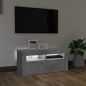vidaXL Mobile Porta TV con Luci LED Grigio Cemento 90x35x40 cm vidaXL Mobile Porta TV con Luci LED Grigio Cemento 90x35x40 cm