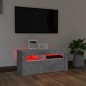 vidaXL Mobile Porta TV con Luci LED Grigio Cemento 90x35x40 cm vidaXL Mobile Porta TV con Luci LED Grigio Cemento 90x35x40 cm
