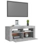 vidaXL Mobile Porta TV con Luci LED Grigio Cemento 90x35x40 cm vidaXL Mobile Porta TV con Luci LED Grigio Cemento 90x35x40 cm