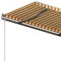 Tenda da Sole Retrattile Manuale e Pali 3x2,5 m Gialla e Bianca Tenda da Sole Retrattile Manuale e Pali 3x2,5 m Gialla e Bianca