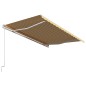 Tenda da Sole Retrattile Automatica 400x300 cm Gialla e Bianca Tenda da Sole Retrattile Automatica 400x300 cm Gialla e Bianca