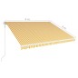 Tenda da Sole Retrattile Automatica 400x300 cm Gialla e Bianca Tenda da Sole Retrattile Automatica 400x300 cm Gialla e Bianca