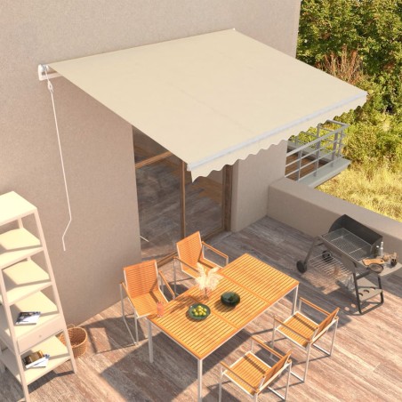 Tenda da Sole Retrattile Automatica 400x300 cm Crema