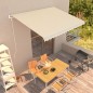 Tenda da Sole Retrattile Automatica 400x300 cm Crema