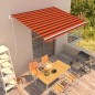 Tenda da Sole Retrattile Automatica 400x300 cm Arancione e Marrone Tenda da Sole Retrattile Automatica 400x300 cm Arancione e Marrone