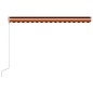 Tenda da Sole Retrattile Automatica 400x300 cm Arancione e Marrone Tenda da Sole Retrattile Automatica 400x300 cm Arancione e Marrone
