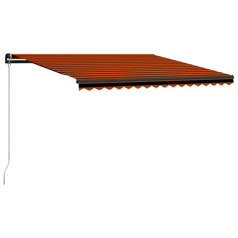 Tenda da Sole Retrattile Manuale 400x300 cm Arancione e Marrone Tenda da Sole Retrattile Manuale 400x300 cm Arancione e Marrone