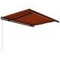 Tenda da Sole Retrattile Manuale 400x300 cm Arancione e Marrone Tenda da Sole Retrattile Manuale 400x300 cm Arancione e Marrone
