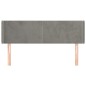 Testiera ad Orecchio Grigio Chiaro 147x16x78/88 cm in Velluto Testiera ad Orecchio Grigio Chiaro 147x16x78/88 cm in Velluto