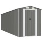 vidaXL Capanno da Giardino Grigio Chiaro 192x689x223cm Acciaio Zincato