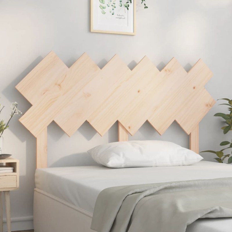 Testiera per Letto Bianca 132x3x81 cm Legno Massello di Pino Testiera per Letto Bianca 132x3x81 cm Legno Massello di Pino